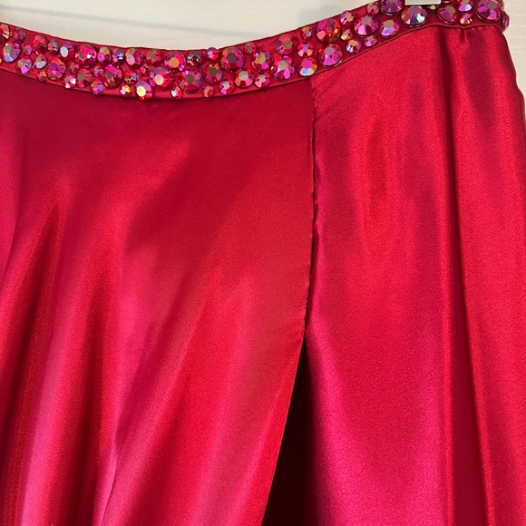 Sherri Hill Two Piece Ruby Prom Dress - Picture 12 of 15